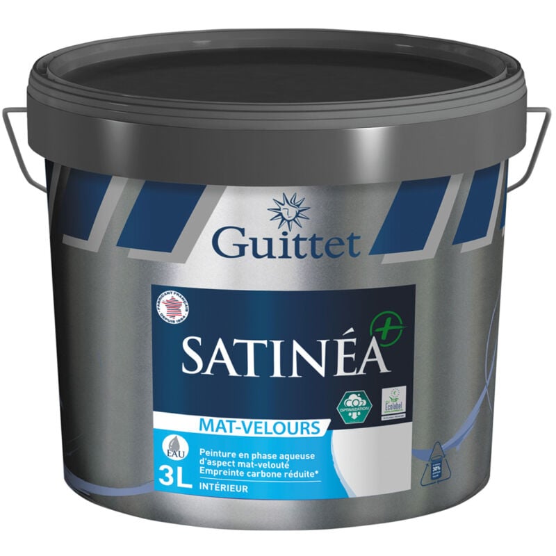 Peinture Guittet Satinéa+ bc mat velours base gup 3L Guittet