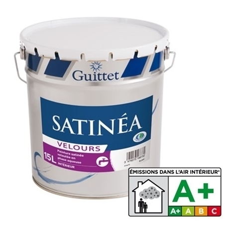 Satinea Velours Blanc 15l Peinture Satinee Velours En Phase Aqueuse Guittet 14133