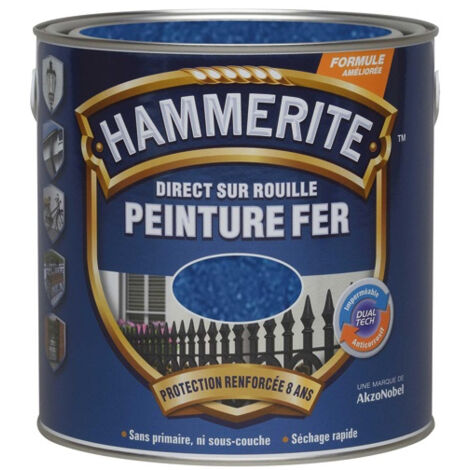 Peinture Hammerite fer martelé 2.5l blanc 070721 - JULIEN