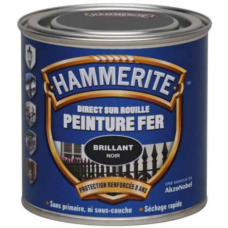 Peinture Hammerite Laque Noir      0l25 - HAMMERITE