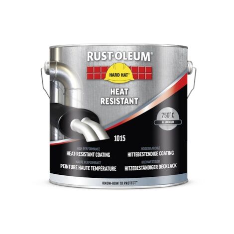Peinture HARD HAT haute température 750°C - aluminium - 2.5 L - RUST-OLEUM