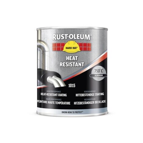 Peinture HARD HAT haute température 750°C - aluminium - 750 mL - RUST-OLEUM