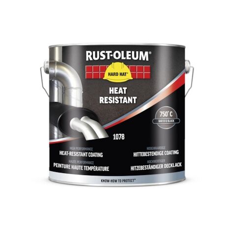 Peinture HARD HAT haute température 750°C - noir - 2.5 L - RUST-OLEUM