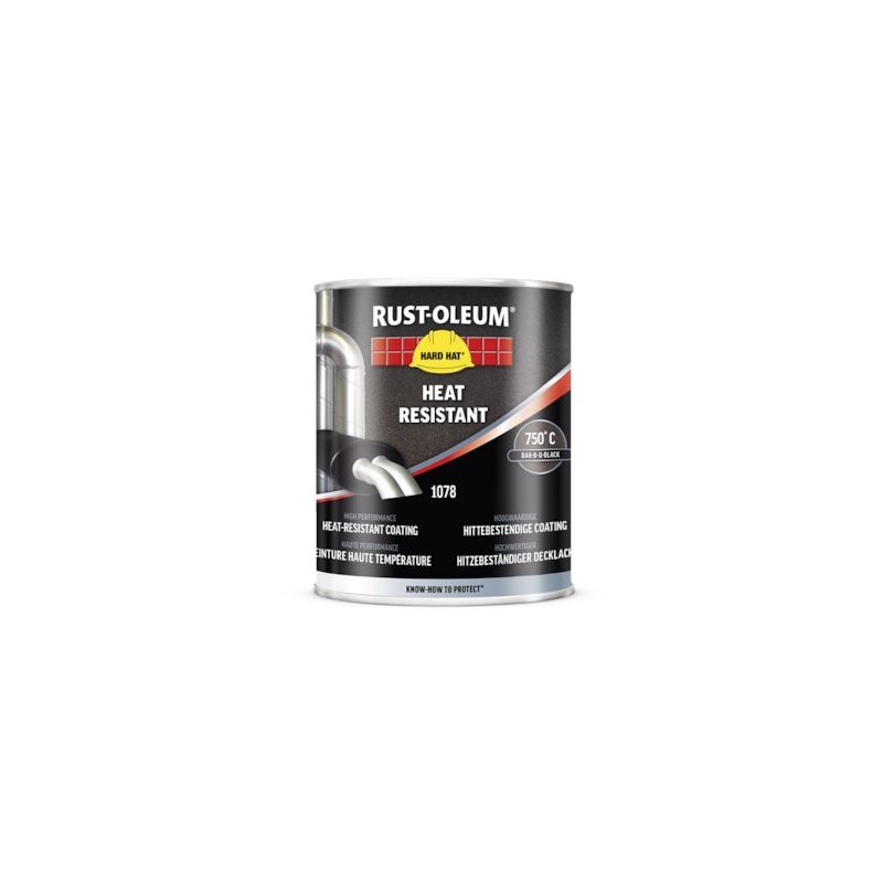 Rust-oleum - Peinture hard hat haute température 750°C - noir - 750 mL