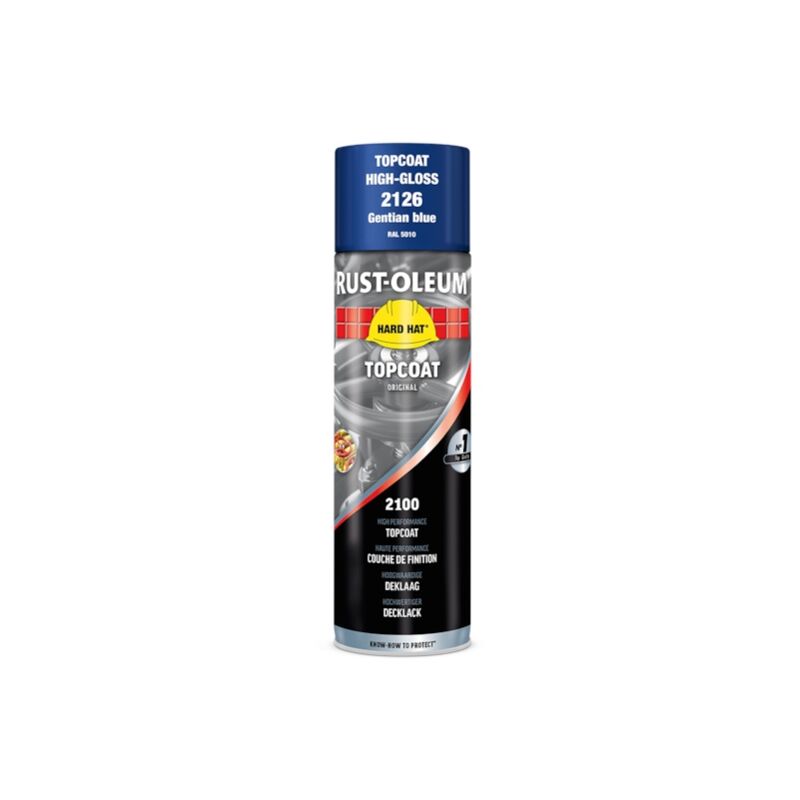 Rust-oleum - Peinture en aérosol hard hat - bleu gentiane ral 5010 - brillant - 500 mL