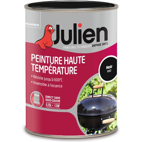 Peinture haute température Julien - Noir - 250 ml
