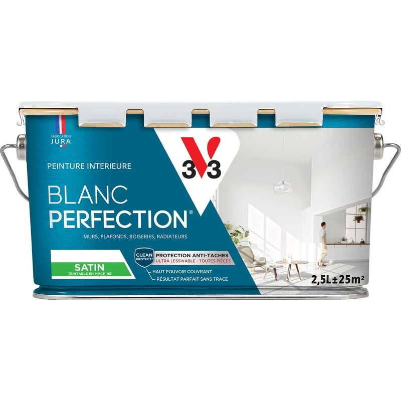 V33 - Peinture intérieure Blanc Perfection® Blanc Satin 2,5L