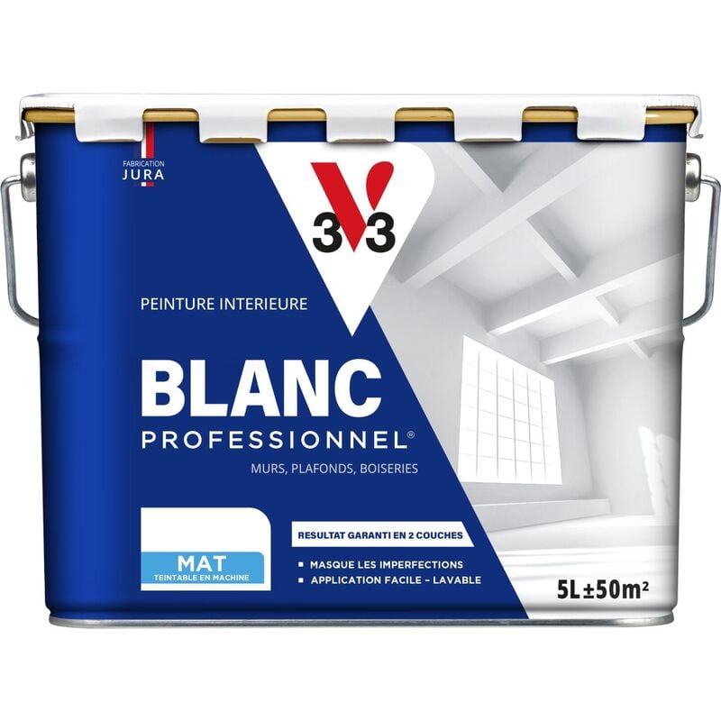 V33 - Peinture intérieure Blanc professionnel® Blanc Mat 5L