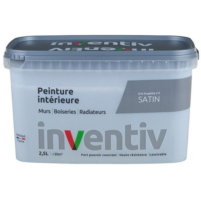 Peinture intérieure INVENTIV Satin Gris Graphite 2,5L