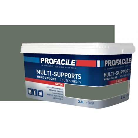 Peinture intérieure multi-supports, satin, murs, plafonds, boiseries, radiateurs, sans odeur, plusieurs teintes PROFACILE 677165 2.5 litres