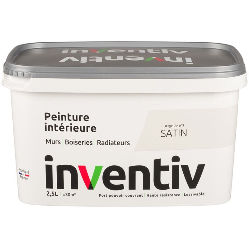Peinture Intérieure Satin Beige Lin 2,5L - inventiv