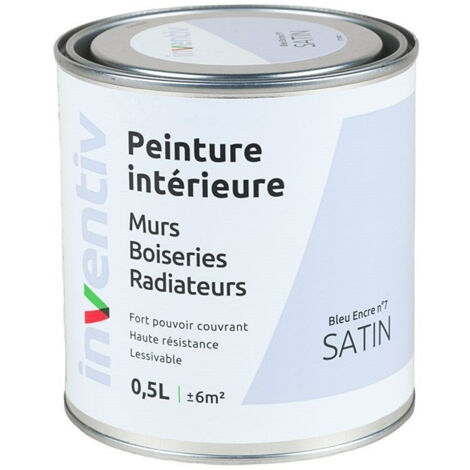 Peinture Intérieure Satin Bleu Encre 7 - 0,5L - INVENTIV