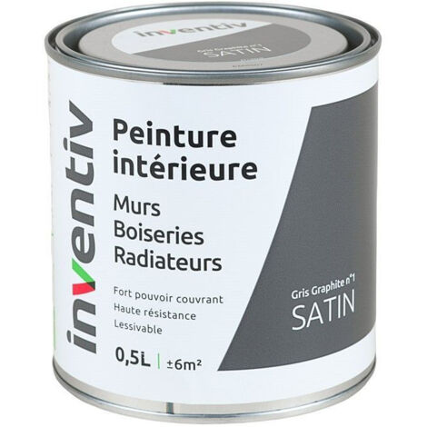 Peinture Intérieure Satin Gris Graphite 1 - INVENTIV 0,5L
