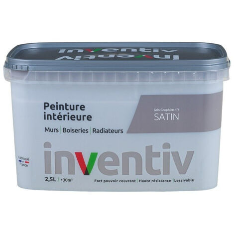Peinture Intérieure Satin Gris Graphite 2,5L - INVENTIV