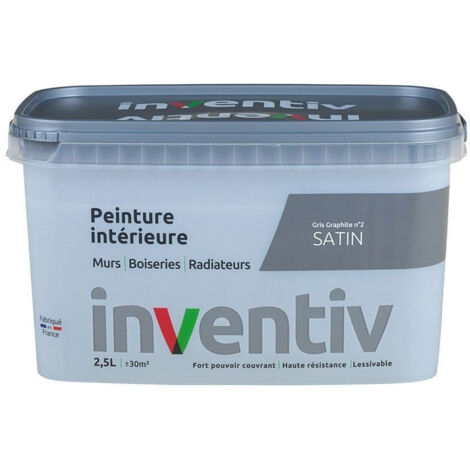 Peinture Intérieure Satin Gris Graphite 2,5L - INVENTIV