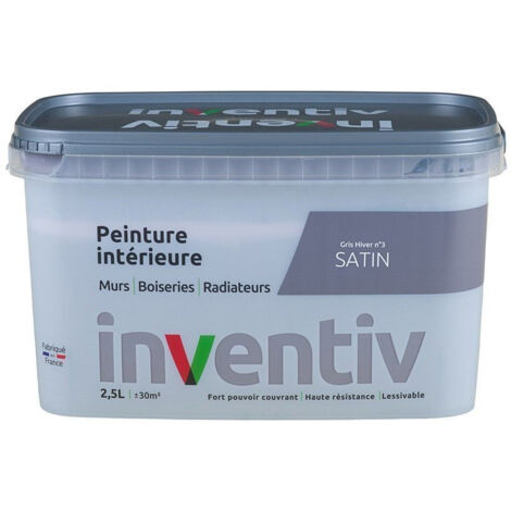 Peinture Intérieure Satin Gris Hiver 3 - 2,5L - INVENTIV