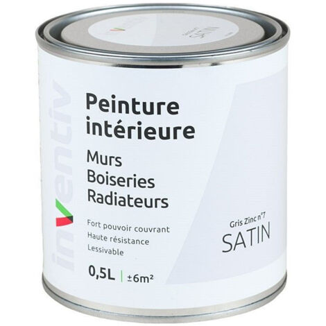 Peinture Intérieure Satin Gris Zinc 7 - INVENTIV 0,5L