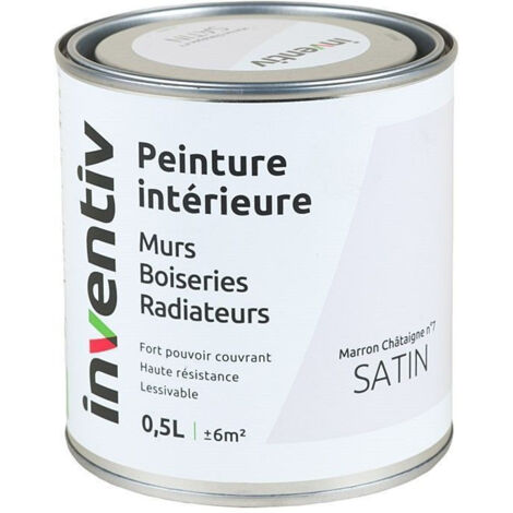 Peinture Intérieure Satin Marron Chataigne 0,5L - INVENTIV