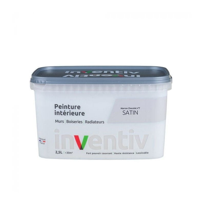 Peinture Intérieure Satin Marron Chocolat 7 - inventiv 2,5L