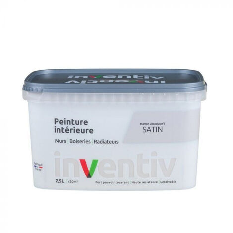 Peinture Intérieure Satin Marron Chocolat 7 - INVENTIV 2,5L