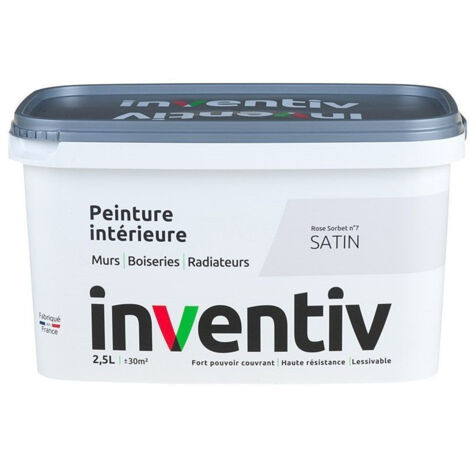 Peinture intérieure satin Rose sorbet 7 - INVENTIV 2,5L