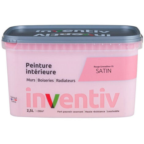 Peinture Intérieure Satin Rouge Grenadine 2,5L INVENTIV