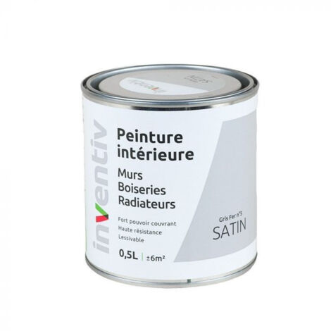 Peinture intérieure satinée INVENTIV - Gris Fer 5 - 0,5L