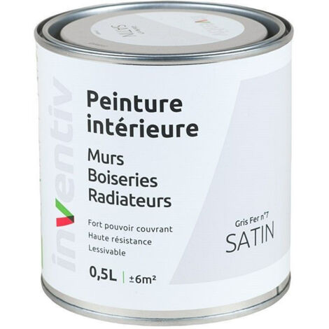 Peinture Intérieure Satinée INVENTIV - Gris Fer 7 - 0,5L