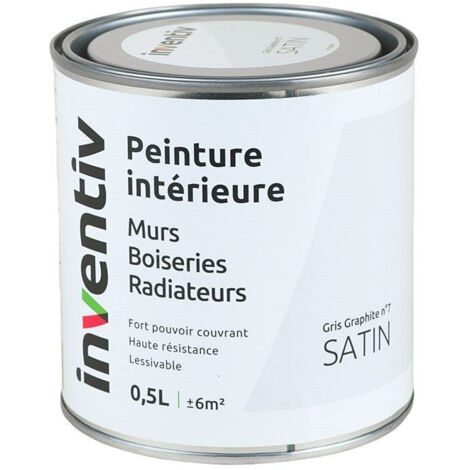 Peinture Intérieure Satinée INVENTIV - Gris Graphite 7 - 0,5L