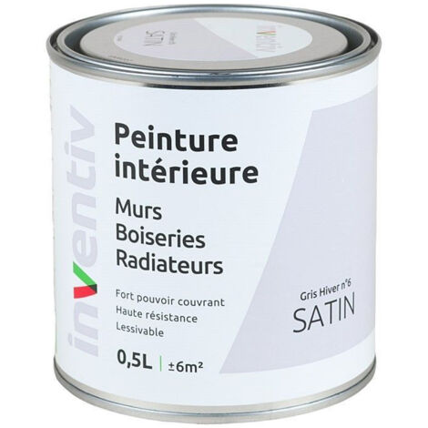 Peinture Intérieure Satinée INVENTIV Gris Hiver 6 - 0,5L