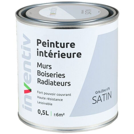 Peinture Intérieure Satinée INVENTIV - Gris Zinc 6 - 0,5L