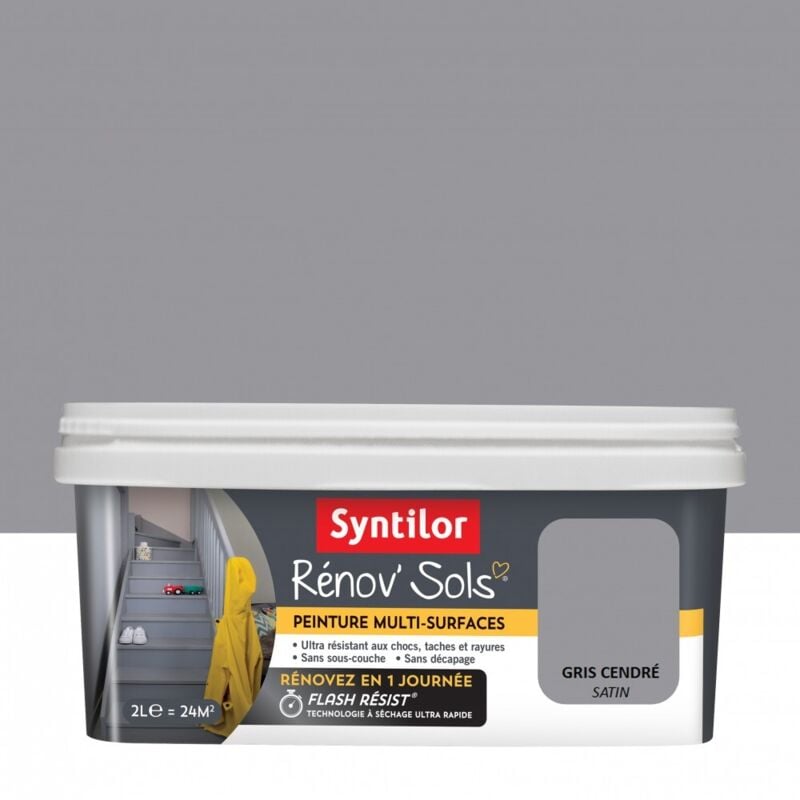 Syntilor - Peinture intérieur Renov sol gris cendré, 2 l