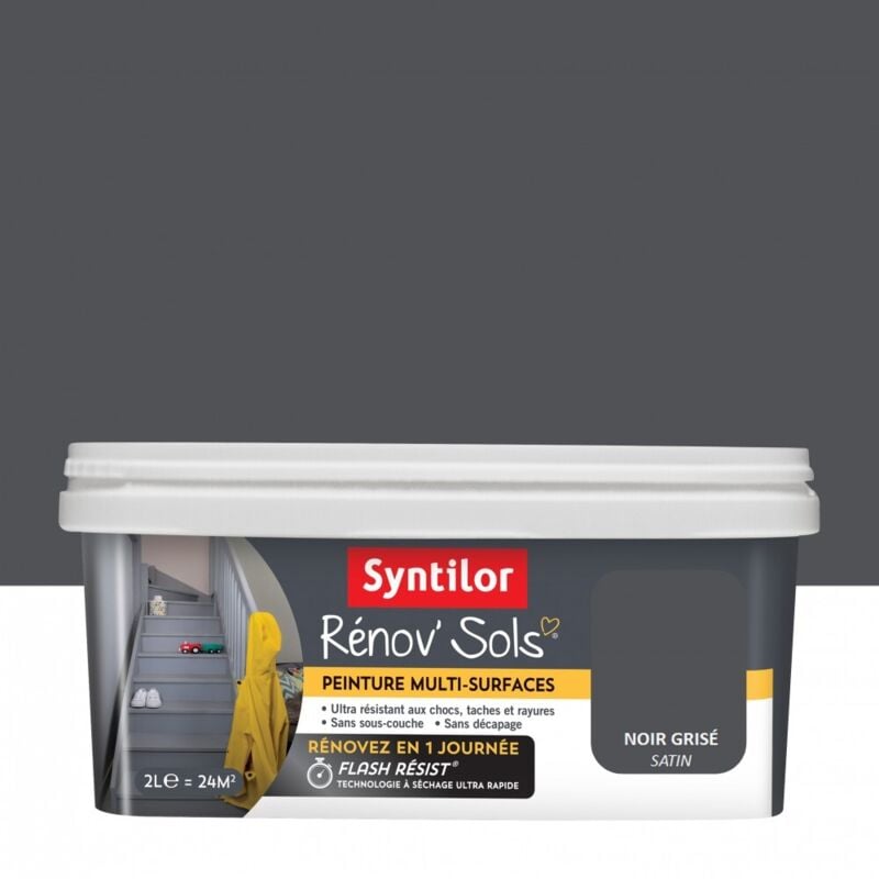 Syntilor - Peinture intérieur Renov sol noir grisé, 2 l