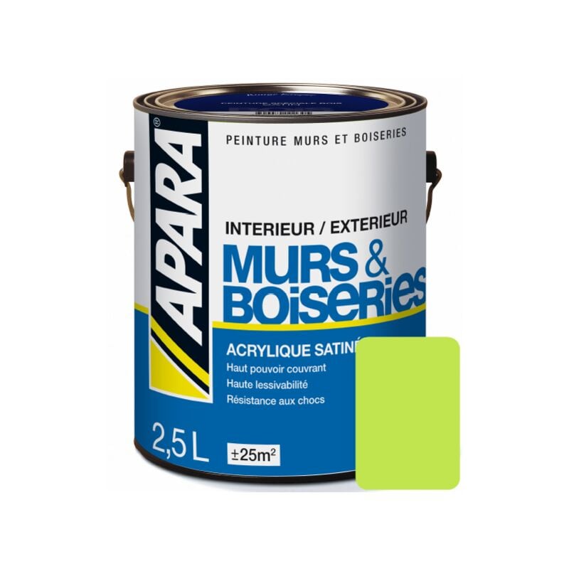 Peinture intérieure couleur, acrylique satinée C1E54E 2.5 litres