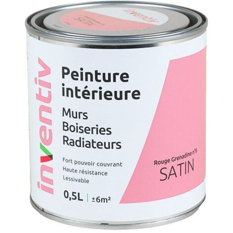 Peinture INVENTIV Rouge Grenadine - Satin - 0,5L