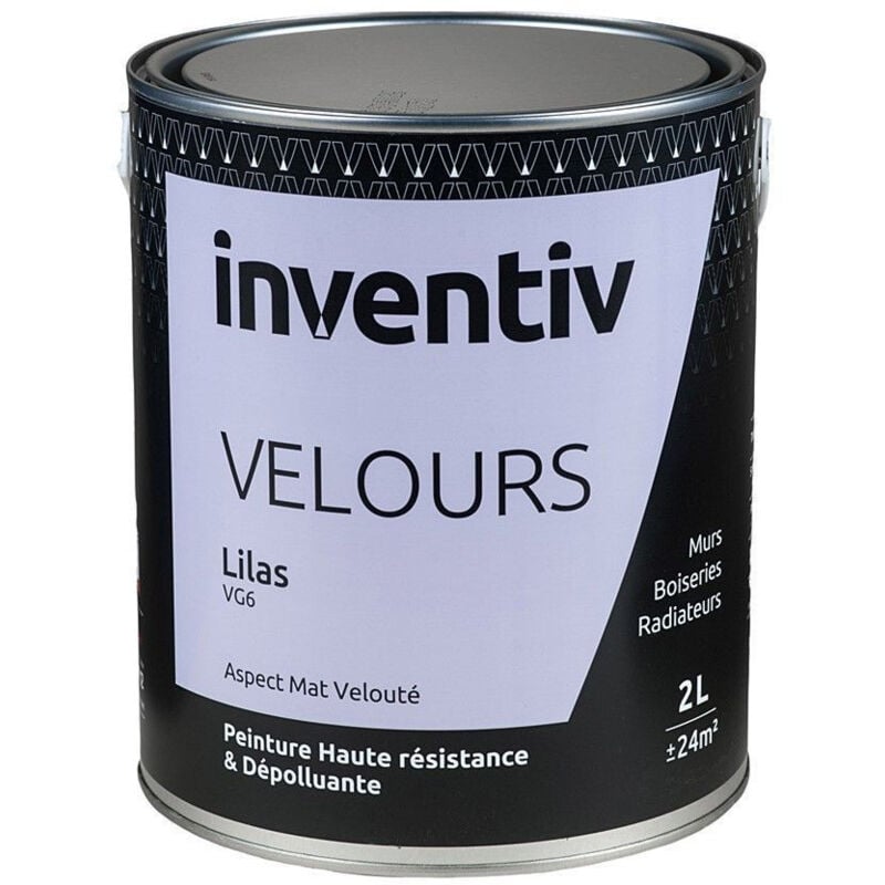 Peinture INVENTIV Velours 2L Lilas VG6 - Finition Mate Veloutée