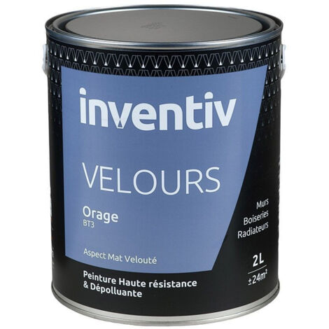 Peinture INVENTIV Velours Orage BT3 - Haute résistance, dépolluante