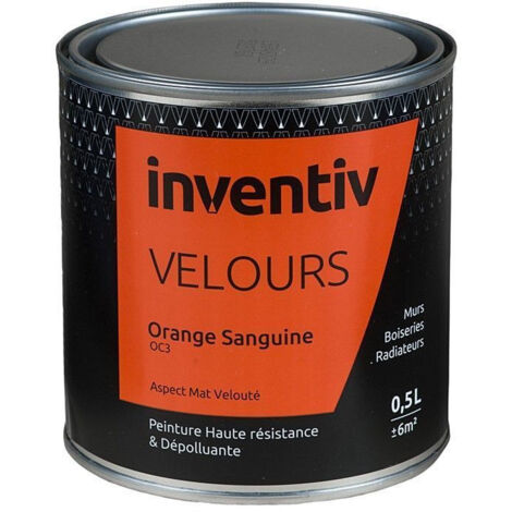Peinture INVENTIV Velours Orange Sanguine OC3 - 0,5L