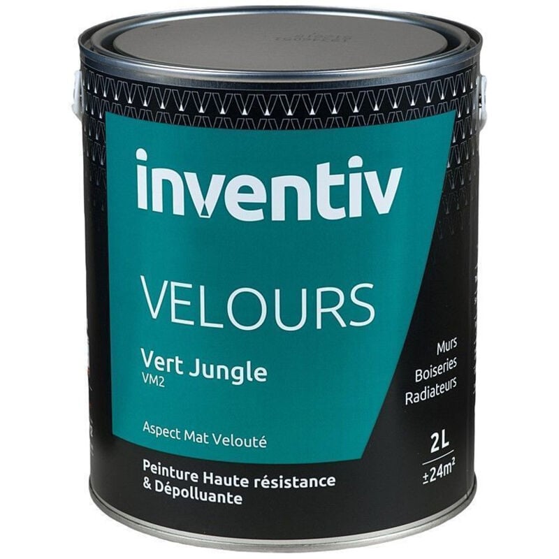 Peinture Inventiv Velours Vert Jungle 2L - Mat Velouté Dépolluant