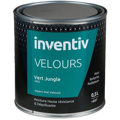Peinture INVENTIV Velours Vert Jungle VM2 0,5L - Haute résistance et dépolluante