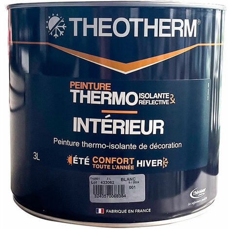 Peinture isolante thermique intérieure finition velours pour murs et plafonds : Theotherm Intérieur