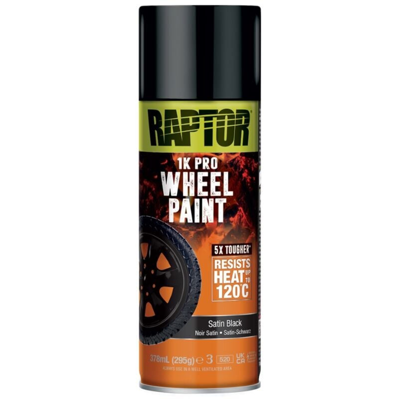 Upol - Peinture jantes Noir Satiné 378ml Raptor