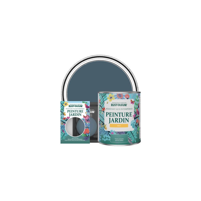 Peinture Jardin, Finition Mat - Bleu Dessin