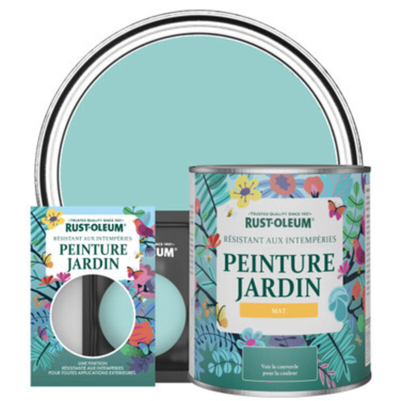 Peinture Jardin, Finition Mat - Bleu-vert