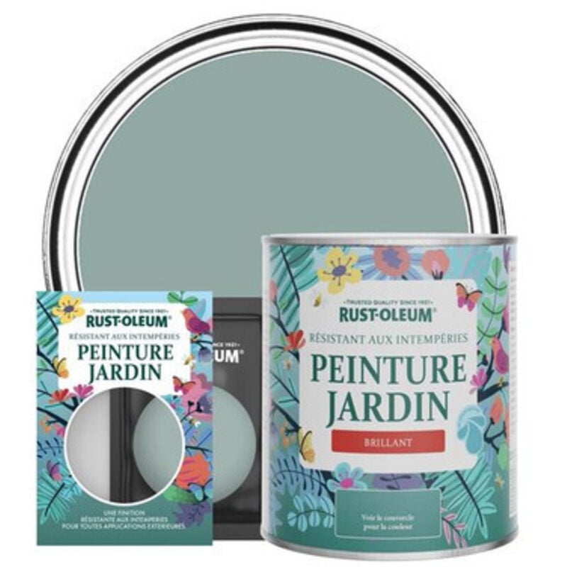 Peinture Jardin, Finition Brillante - Bleu Gris