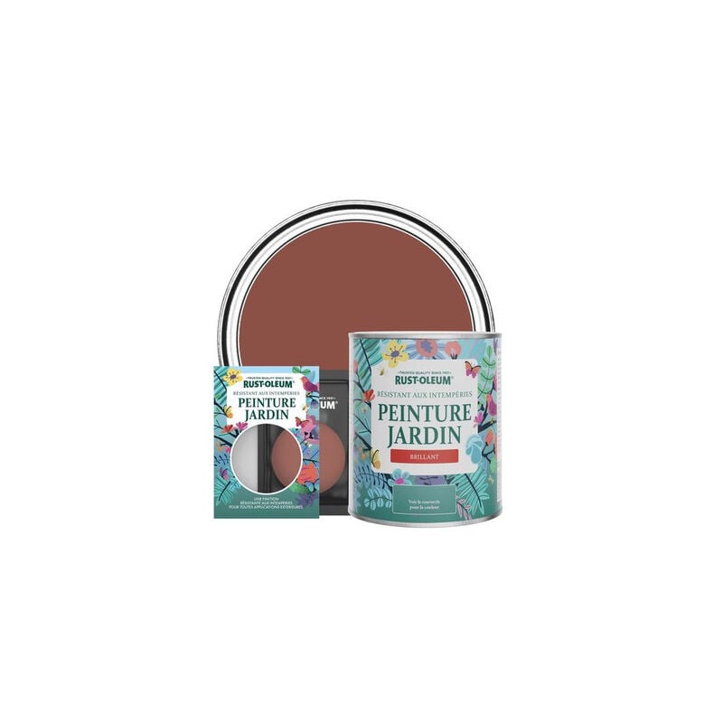 Peinture Jardin, Finition Brillante - Rouge Brique