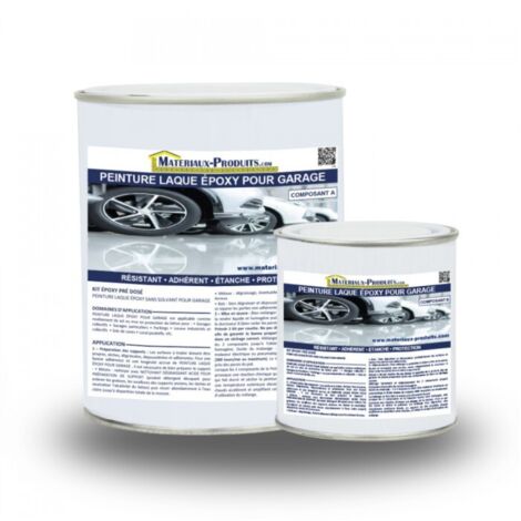 Matpro – Peinture époxy pour sol intérieur – 1 Kg blanc – Revêtement bi-composant sans solvant – Excellent pouvoir auto-lissant