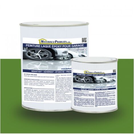 Peinture Laque Epoxy pour Garage - 2.5 Kg Vert Gazon - MATPRO