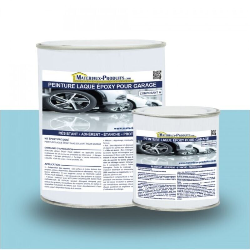 Matpro - Peinture Laque Epoxy pour Garage - 1 Kg Bleu Piscine