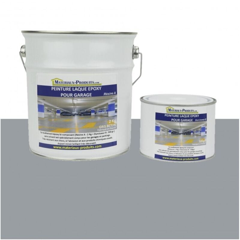 Matpro - Peinture Laque Epoxy pour Garage - 1 Kg Gris béton